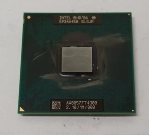 Cpu Processore Intel Pentium Dual Core Mobile T4300 SLGJM 2.10/1M/800 Socket P - Foto 1 di 1