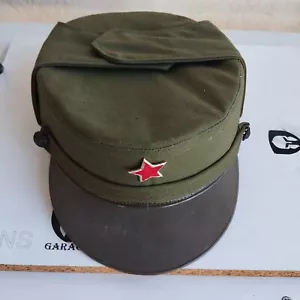 SOMBRERO ALBANÉS 100% AUTÉNTICO EJÉRCITO soldado con INSIGNIA ESTRELLA TALLA 57 - Imagen 1 de 8