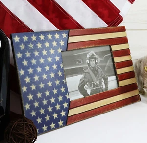 Patriotic USA Star Spangled Banner American Flag 5"X7" Picture Photo Frame - Picture 1 of 6