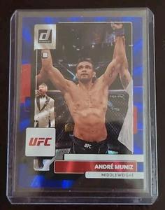 ANDRE MUNIZ Blue Laser Holo 13/49 2023 Panini Donruss UFC #166 - Picture 1 of 2