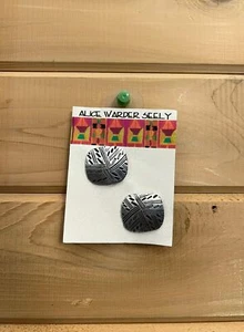 Vintage Metal Craft Fashion Buttons 2 Pack Alice Warder Seely Art Deco - Picture 1 of 2