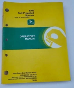JOHN DEERE 4700 Self Propelled Sprayer Operator's Manual - Picture 1 of 5