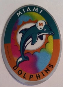 NFL--MIAMI DOLPHINS--NEW--Vintage (1999) Prismatic Vending Machine Sticker - Picture 1 of 3