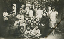 #35967 Greece 1920s. Women, men & children. family holiday? Photo PC size RPPC