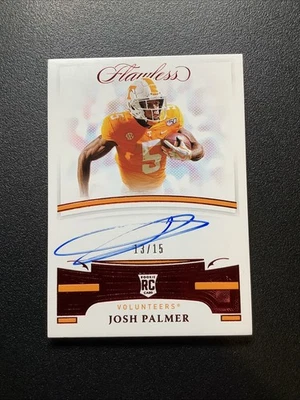 2021 Flawless Collegiate Josh Palmer Ruby On-Card Auto /15 Volunteers/ Buffalo - Image 1 of 2