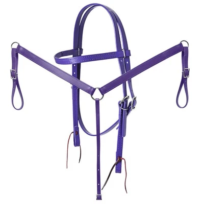 HILASON Western Caballo Cabeza Cuello Pecho Rienda Dividida Cuero Biothano | Foto 1 de 3