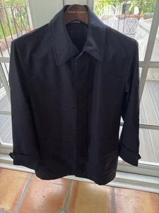 Men’s Zegna “Elements” Overcoat Size 50 Navy - Picture 1 of 19
