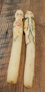 Vintage George & Martha Washington 8" Kerzen von Colonial Candle Co blau **siehe** - Bild 1 von 6