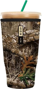 Java Sok RealTree Beverage Sleeve Reusable Cold   Edge Camouflage XXL 44-48oz - Picture 1 of 7