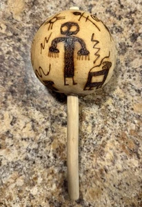 Sonajero de calabaza mexicano indio nativo americano maraca - Imagen 1 de 4