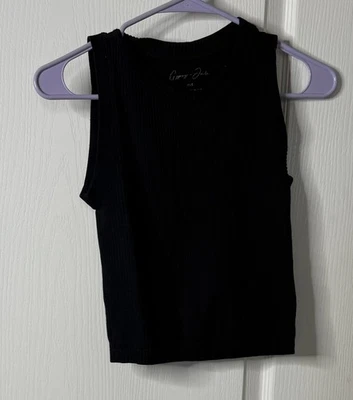 Camiseta sin mangas recortada Gypsy+Jade para mujer junior XS/S elástica negra Foto 1 de 3