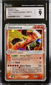 Charizard ex 105/112 CGC 9 MINT - 2004 Pokemon EX Fire Red & Leaf Green - Picture 1 of 2