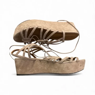 Aquazurra Firenze 裸色灰褐色系带凉鞋,尺寸 40.5 / 9.5 US — 第 1/4 张图片