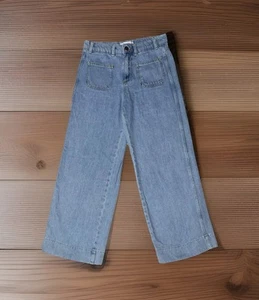ZARA Jeans Girls 13-14 Blue Denim High Rise Y2K Wide Leg Hipster Grunge Jeans - Picture 1 of 12
