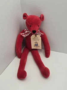 Vintage North American Bear Co Baby Taffy Pull Bear Bunny Red Lovey 14" Rare - Picture 1 of 6