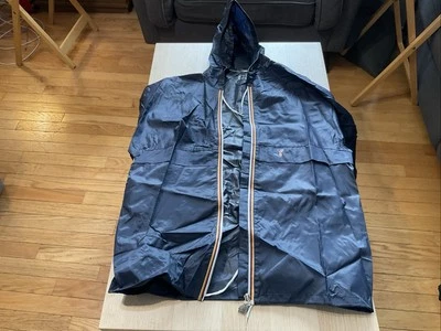 Chaqueta con Capucha Clásica K-WAY Para Hombre Negra Cremallera Completa Claude 3.0 Viento Lluvia Med Foto 1 de 4