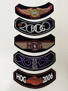 Harley Davidson HOG Owners Group Mixed Set Of 5 Patches 1998 2000 2001 2004 2006 - Picture 1 of 8