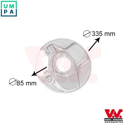 SPLASH GUARD BRAKE DISC 3010374 FOR MERCEDES-BENZ 123/T-Model/Break 8 2.3L 4cyl - Image 1 of 4