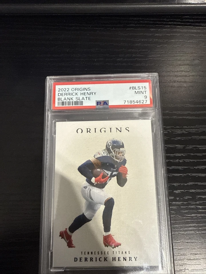Panini Origins 2022 - Estuche de pizarra en blanco Derrick Henry ¡éxito!! psa 9 Foto 1 de 2