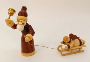 Müller Erzgebirge - Weihnachtsmann mit Engel auf Schlitten -Rarität- NEU & OVP - Picture 1 of 2