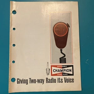 Vintage Champion “Giving Two-way Radio It’s Voice” Service Manual Ad - Picture 1 of 7