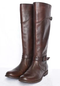 FRYE Phillip Riding Damen-Reiterstiefel Reiterstiefel aus Leder kniehoch Größe 9 B - Bild 1 von 7