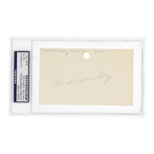 George Armstrong Signed Index Card (PSA)