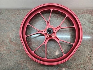 2009-2019 Aprilia RSV4 Tuono V4 Front Forged Wheel Rim RED OEM 2B0058765 BENT - Picture 1 of 7