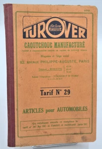 Catalogue Caoutchouc Manufacturé TUROVER - Articles pour AUTOMOBILES. N° 29 - Picture 1 of 5