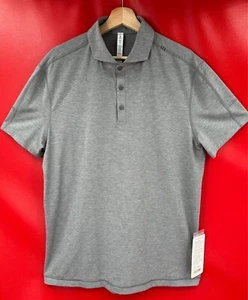 Lululemon Evolution Silverscent Heathered Gray Herren Poloshirt XL Neu mit Etikett - Bild 1 von 9