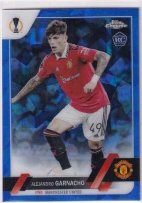 Topps Chrome Champions League 2022-23 No. 50 Alejandro Garnacho Rookie Sapphire - Image 1 of 2