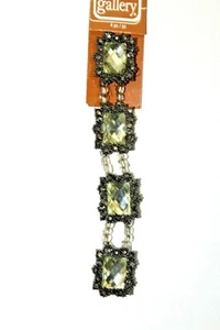 4 Stck. Strass Besetzt Quadratisch Metall Schieber Perlen  - Bild 1 von 1