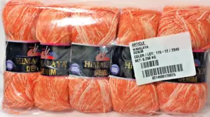 Himalaya Filato Denim 100% Cotone Confezione da 5 "115-12 Arancione" - Foto 1 di 1