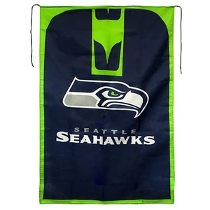 New NFL SEATTLE SEAHAWKS Team Fan Flag Wave it or Waar it Blue 31 x 47 in Gift - Picture 1 of 3