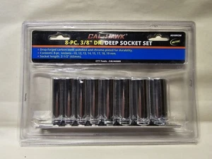 9pc 3/8" Dr Drive Deep Socket Sockets Set Metric w/Holder NEW - Picture 1 of 3