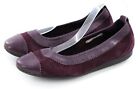 ARCHE Purple Suede & Leather Cap Toe Ballet Flats Shoes Size 40 9 / 9.5