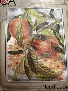 Printed needlepoint tapestry kits With Floss 20x25 Cm Rto Peaches - Picture 1 of 3