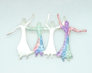 Fabulous LGBTQ+ Inclusive Pride Brooch / Pin Sterling Silver 925 9 Grams 2x1 - Picture 1 of 6