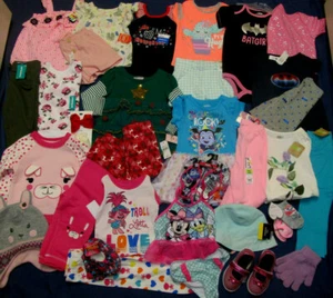 NWT Toddler Girl Clothes Lot 2T 24m 33pc Vampirina Minnie Top Pants Swim PJ New - Picture 1 of 12