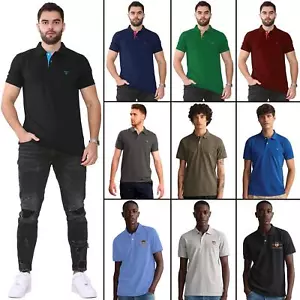 Polo uomo Gant manica corta casual da lavoro maglietta cotone traspirante top S-4XL - Foto 1 di 144