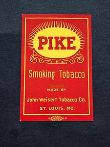 Vintage box label tobacco cigar pike smoking john weisert st louis , MO #470 - Picture 1 of 3