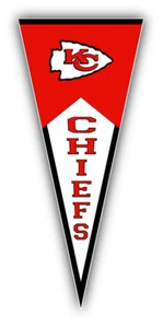 Kansas City Chiefs NFL Football Pennant Car Bumper Sticker-3'', 5'', 6'' or 8'' - Imagen 1 de 1