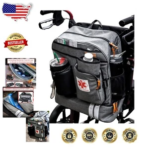 Large Insulated Scooter Backpack with Cup Holder & Medicine Case - 19x14.5 in - Picture 1 of 10