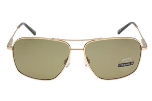 SERENGETI SUNGLASSES DORWINN 578001 MATTE GOLD POLARIZED 555 GLASS ITALY - Imagen 1 de 3