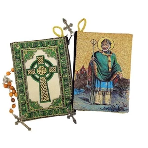 Saint Patrick - Irisches Kreuz Rosenkranz Ikone Tasche NEU!!!! 5 3/8 Zoll - Bild 1 von 1