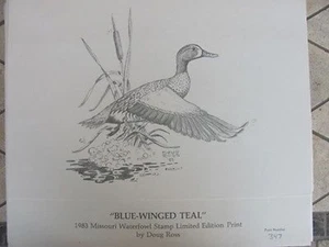 MO5 1983 Missouri State Duck Stamp Print w/ stamp,folio & COA MO5DS10 DSS - Picture 1 of 2