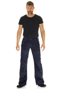 Pantalone uomo Comycom Cord bootcut blu navy - Foto 1 di 10