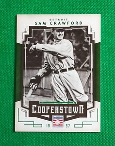 9/10 Sam Crawford 2015 Panini Cooperstown Green #87 Detroit Tigers 