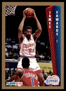1992-93 Fleer James Edwards Los Angeles Clippers #98