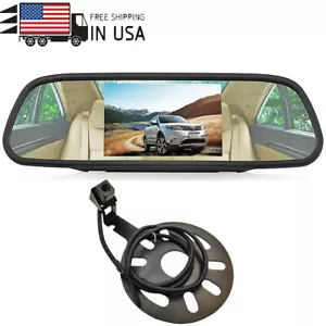 Reversing Backup Camera For Jeep Wrangler MNFrom 2007 - 2018+ 5'' Mirror Monitor - Picture 1 of 12